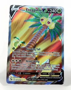 Pokemon 🔥 GO Alolan Exeggutor Full Art V 071/078 🔥 2022 - Image 1
