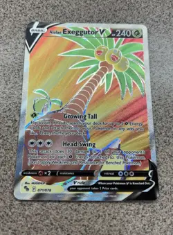 Pokemon 🔥 GO Alolan Exeggutor Full Art V 071/078 🔥 2022 - Image 2