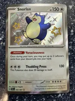 Pokemon TCG Snorlax SV: Paldean Fates 202/091 Shiny Rare Holo - Image 1