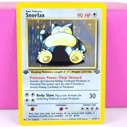 1st Edition Snorlax 11/64 Jungle 1999 Holo Pokemon TCG MP - Image 1