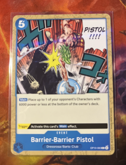 One Piece Barrier-Barrier Pistol (OP10-060/162) OP10 Royal Blood NM TCG CCG - Image 1