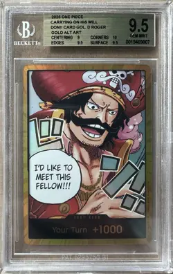 2025 ONE PIECE OP13-CARRYING ON HIS WILL ALTERNATE ART-GOLD DON! Beckett 9.5 - Image 1
