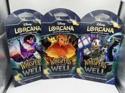 2025 Disney Lorcana TCG Whispers in the Well Lot of 3 Booster Packs - Image 1