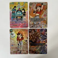 Dragon Ball Super Card Game 4 Card Bundle. NM/M. CR, SLR, SPR, SR*. - Image 1