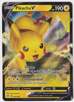 Pikachu V 043/185 Pokemon TCG Vivid Voltage - Image 1