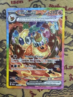 Pokemon TCG Prismatic Evolutions Flareon EX Special Illustration Card 146/131 - Image 1