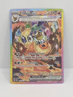 Pokemon TCG Prismatic Evolutions Flareon EX Special Illustration Card 146/131 NM - Image 1