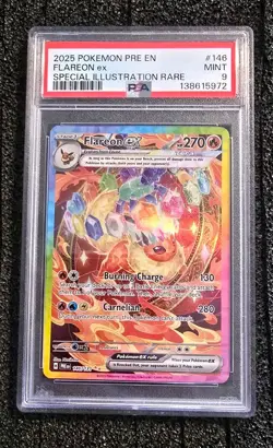 Pokemon TCG Flareon EX Prismatic Evolutions Card 146/131 PSA 9 - Image 1