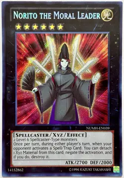 NUMH-EN039 Norito the Moral Leader - Secret Rare Unlimited Near Mint YuGiOh Card - Image 1