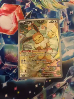 Evee 173 Pokemon Center Black Star Promo Pokemon Card Prismatic Evolutions NM - Image 2