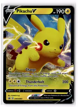 Pikachu V - SWSH061 SWSH: Sword & Shield Promo Cards Holo NM - Image 1