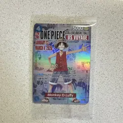 Bandai Namco Monkey D. Luffy Full Art Holo US Voyage One Piece CCG Promo Card - Image 1