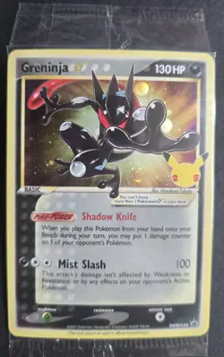Pokemon TCG Greninja Gold Star SWSH144 Celebrations Black Star Promo Card Sealed - Image 1