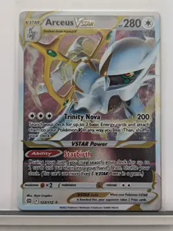 Arceus VSTAR (Metal Card) 123/172 Sword & Shield Promo NM Pokemon 2022 - Image 1