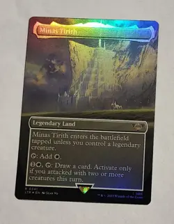 MTG Minas Tirith (Borderless) FOIL - the Lord of the Rings - NM Magic - Image 1