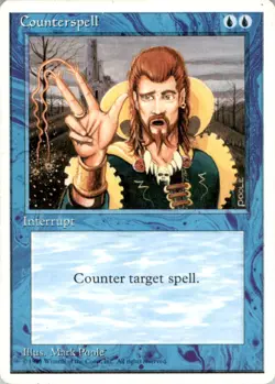 1995 MTG Fourth Edition Counterspell #65 Light Play - Image 1