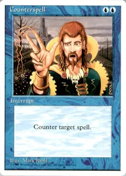 1995 MTG Fourth Edition Counterspell #65 Light Play - Image 1