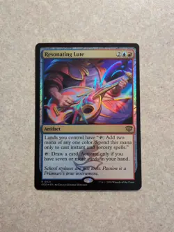 Resonating Lute - 0221 - MTG Secrets of Strixhaven (SOS) - NM (Foil) - Image 1