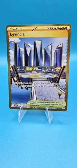 Pokemon TCG Trainer Card Levincia Stadium Gold Destined Rivals 244/182 - Image 1
