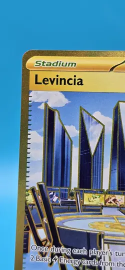 Pokemon TCG Trainer Card Levincia Stadium Gold Destined Rivals 244/182 - Image 2