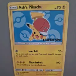 Ash’s Pikachu SM114 Sun & Moon Ultra Rare Non Holo Promo Pokemon Card MINT - Image 4