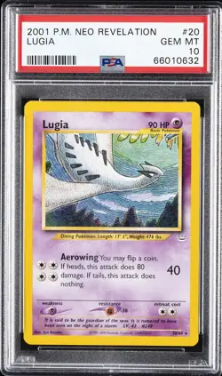2001 POKEMON NEO REVELATION #20 LUGIA PSA 10 - Image 1