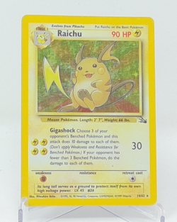 Pokemon Raichu Fossil 14/62 Holo Unlimited MP - Image 1