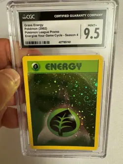 2002 Pokemon Grass Energy Reverse Holo SWIRL - Energize Your Game Promo CGC 9.5! - Image 1