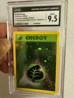 2002 Pokemon Grass Energy Reverse Holo SWIRL - Energize Your Game Promo CGC 9.5! - Image 2