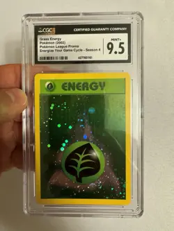 2002 Pokemon Grass Energy Reverse Holo SWIRL - Energize Your Game Promo CGC 9.5! - Image 4