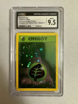 2002 Pokemon Grass Energy Reverse Holo SWIRL - Energize Your Game Promo CGC 9.5! - Image 5