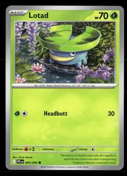 Lotad 005/094 Common Phantasmal Flames Pokemon Lightly Played - Image 1