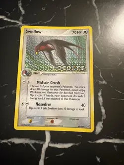 Pokemon TCG Swellow EX Deoxys 49/107 Reverse Holo Stamped - Image 1