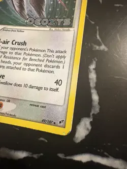 Pokemon TCG Swellow EX Deoxys 49/107 Reverse Holo Stamped - Image 2