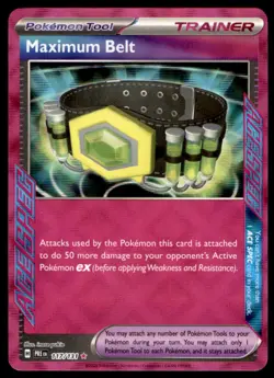 Maximum Belt 117/131 Holo ACE SPEC Rare SV: Prismatic Evolutions Pokemon Holo LP - Image 1