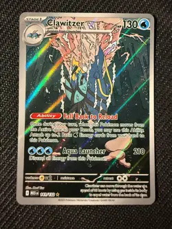 Pokemon TCG Clawitzer 141/132 Illustration Rare ME01: Mega Evolution - Image 1