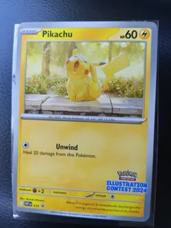 Pikachu Illustration Contest 2024 214 Black Star Promo Pokemon TCG NM 💎💎💎 - Image 1