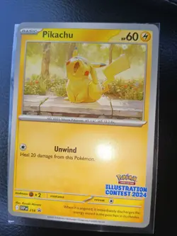 Pikachu Illustration Contest 2024 214 Black Star Promo Pokemon TCG NM 💎💎💎 - Image 2