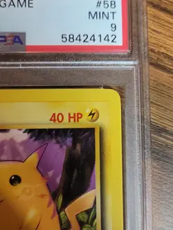 1999 Pokemon "PERFECT CENTERING " #58 PIKACHU PSA 9 Mint NEW FRESH SLAB - Image 5