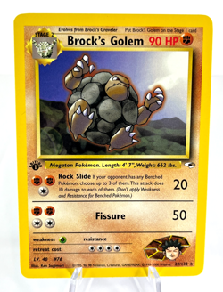 1st Edition Brock's Golem 20/132 - Gym Heroes - Rare - Pokemon - NM - Image 1
