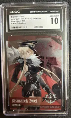 2025 Bushiroad Azur Lane Vol. 4 Clear Bismarck Zwei #88 CGC 10 - Image 1