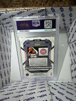2022-23 Panini Prizm Cade Cunningham Red Sparkle PSA 10 #89 Detroit Pistons SSP - Image 2
