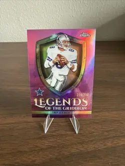 2025 Topps Chrome - Troy Aikman Legends of the Gridiron #LOG-21 Pink /250🔥 - Image 1
