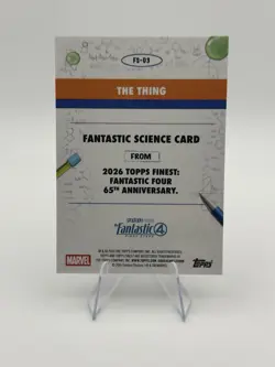 2026 Topps Finest Fantastic Four #FS-03 The Thing Fantastic Science SP - Image 2