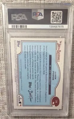 Topps 2025 X Bob Ross Aaron Judge #34 PSA 10 Yankees Baseball Card - Image 2