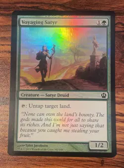 1X MTG Voyaging Satyr FOIL NM/M- English Theros UNPLAYED X1 - Image 1