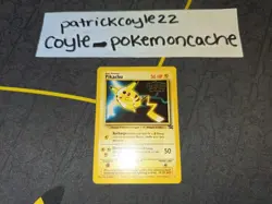 Pikachu Pokemon The First Movie Stamped WOTC Black Star Promo 4 LP front/MP back - Image 1