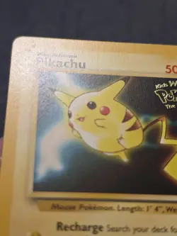 Pikachu Pokemon The First Movie Stamped WOTC Black Star Promo 4 LP front/MP back - Image 3