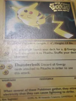 Pikachu Pokemon The First Movie Stamped WOTC Black Star Promo 4 LP front/MP back - Image 4