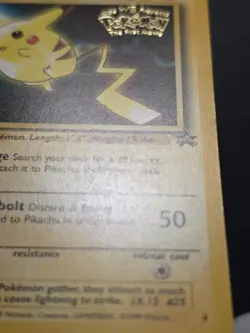 Pikachu Pokemon The First Movie Stamped WOTC Black Star Promo 4 LP front/MP back - Image 5